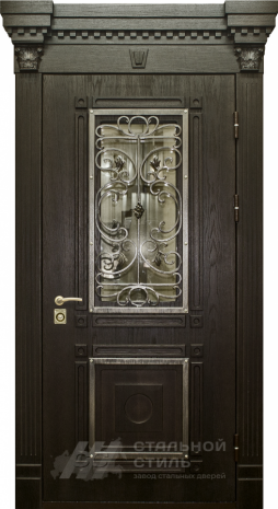 Дверь «Парадная дверь №390» c отделкой Массив дуба